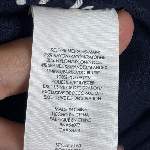 cabi Blazer Womens 8 Navy Double Breasted Gold Button Nautical Stretch 5150 - Picture 6 of 12